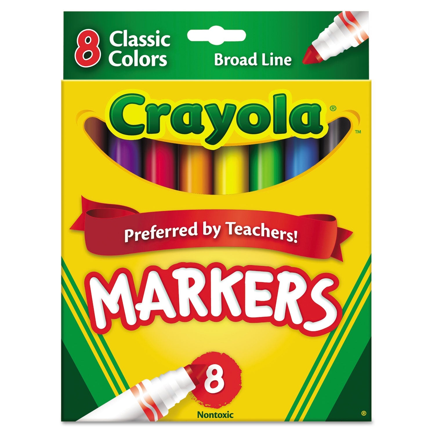 Non-Washable Marker | 8-Pack Broad Tip