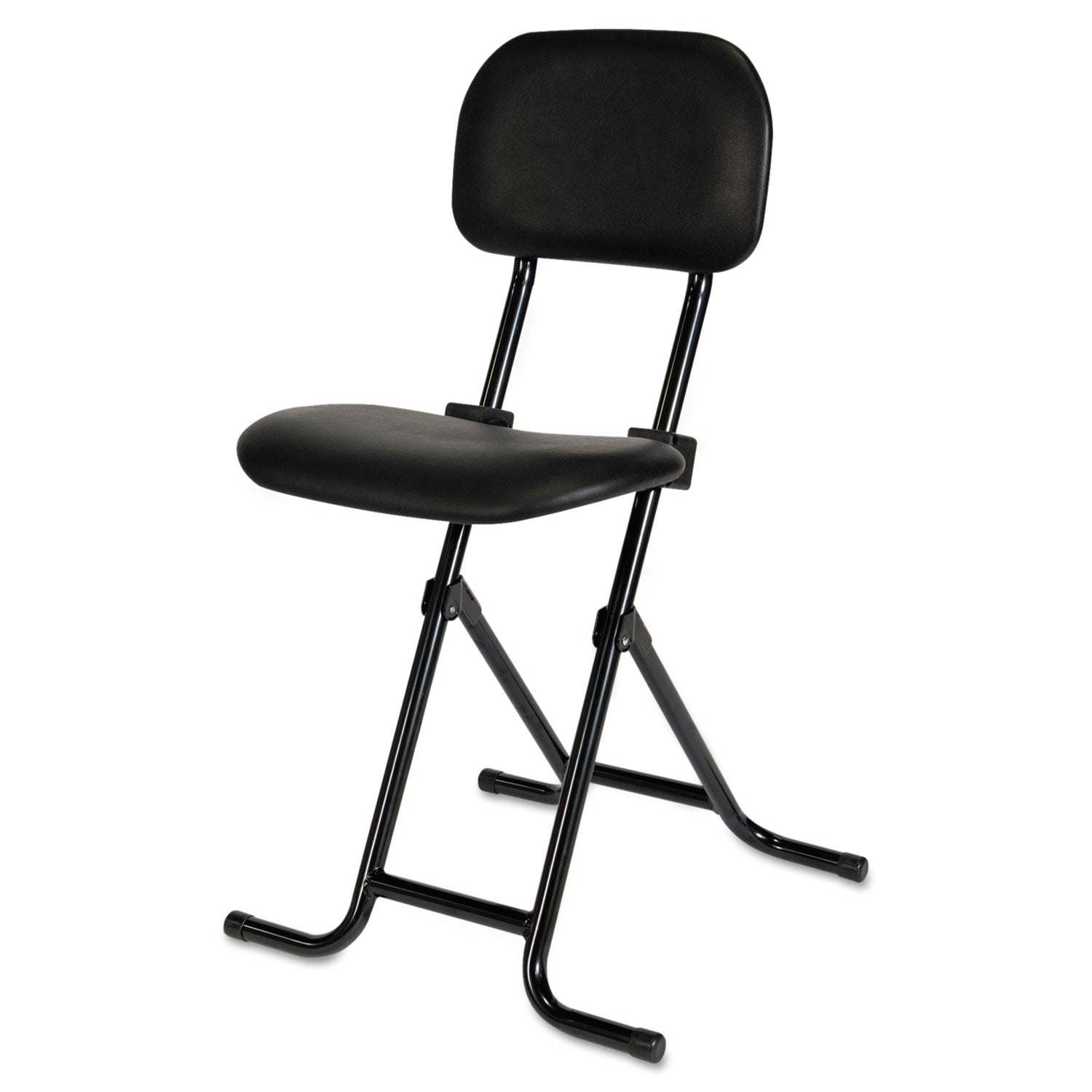 Alera® Alera Il Series Height-Adjustable Folding Stool, Supports Up To 300 Lb, 27.5" Seat Height, Black