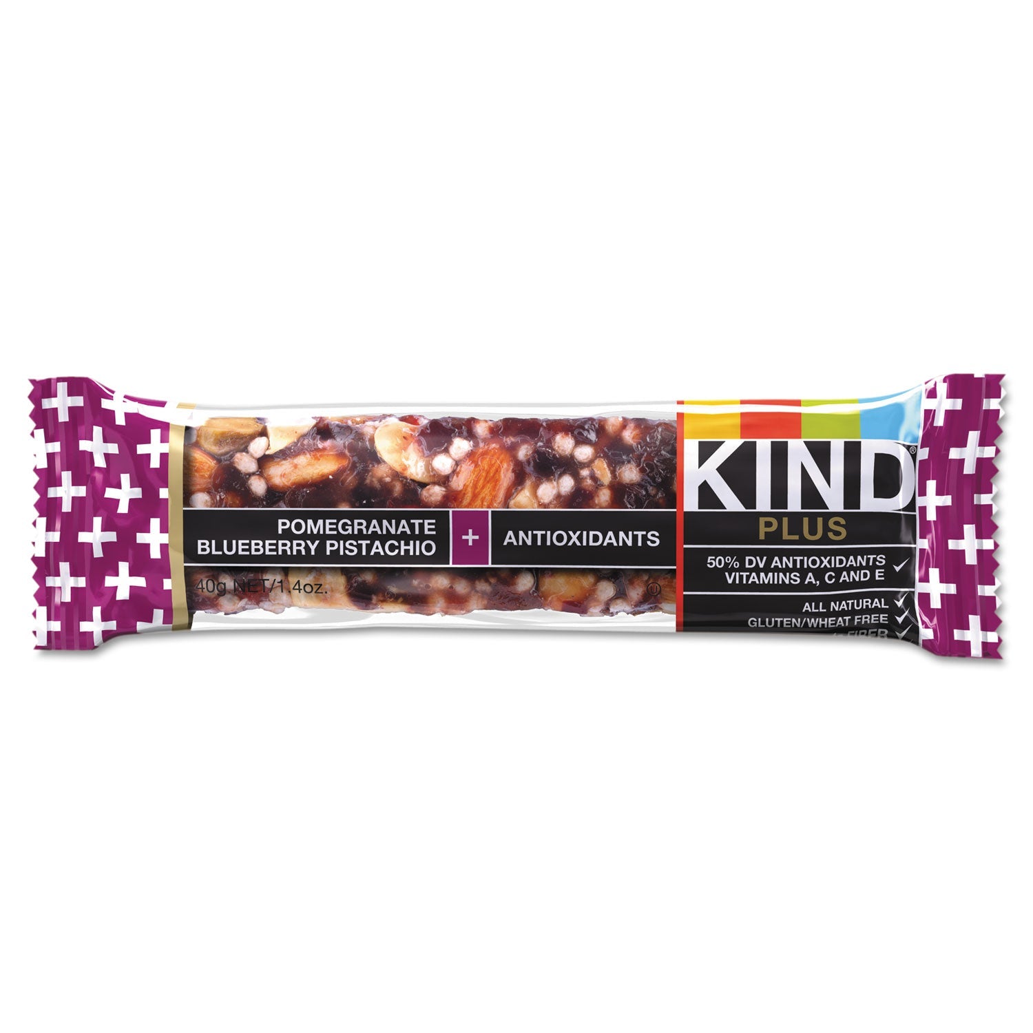 KIND Plus Nutrition Boost Bar, Pom. Blueberry Pistachio/antioxidants, 1.4 Oz, 12/box