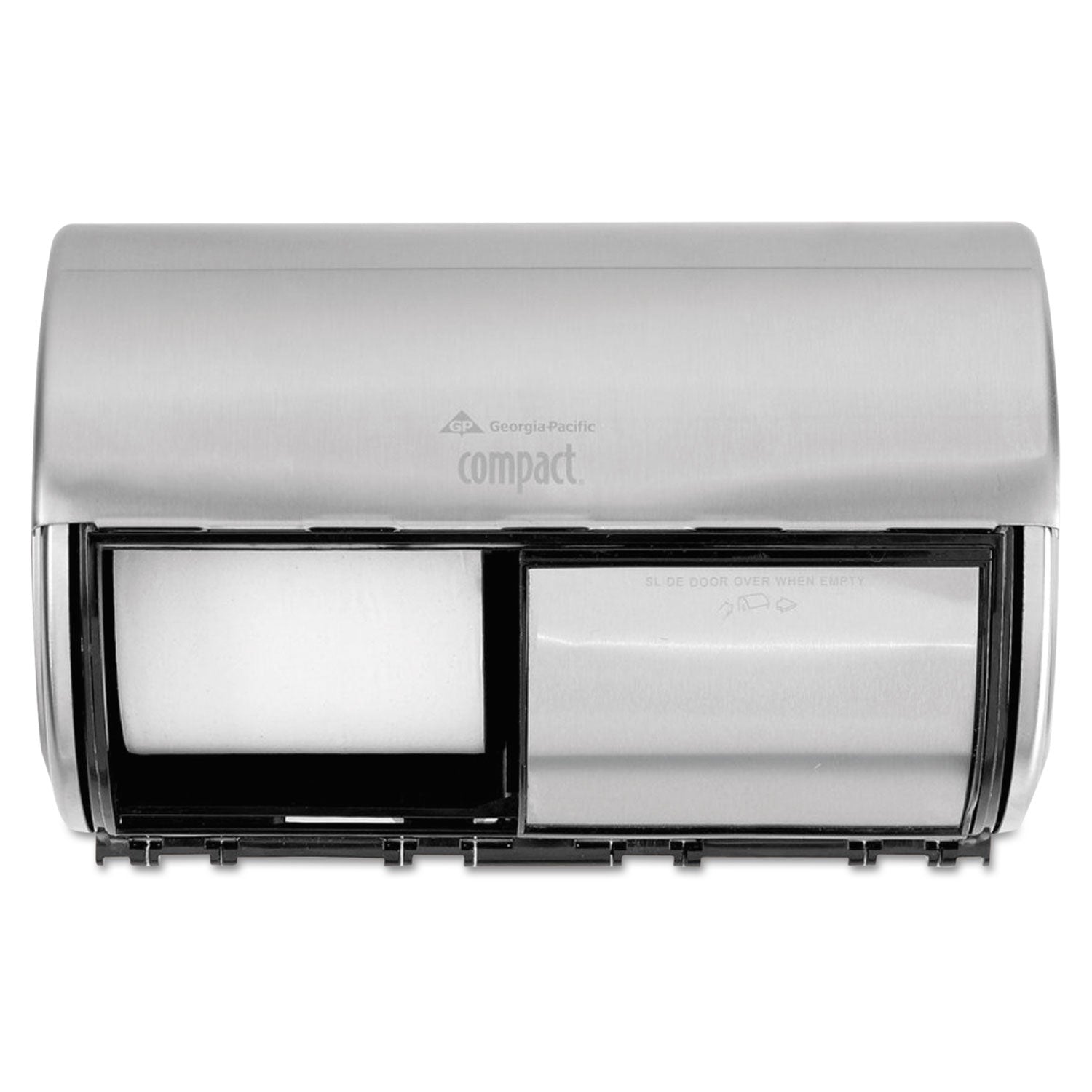 Georgia Pacific® Professional Compact Coreless Side-by-Side 2-Roll Dispenser, 10.13 x 6.75 x 7.13, Stainless Steel