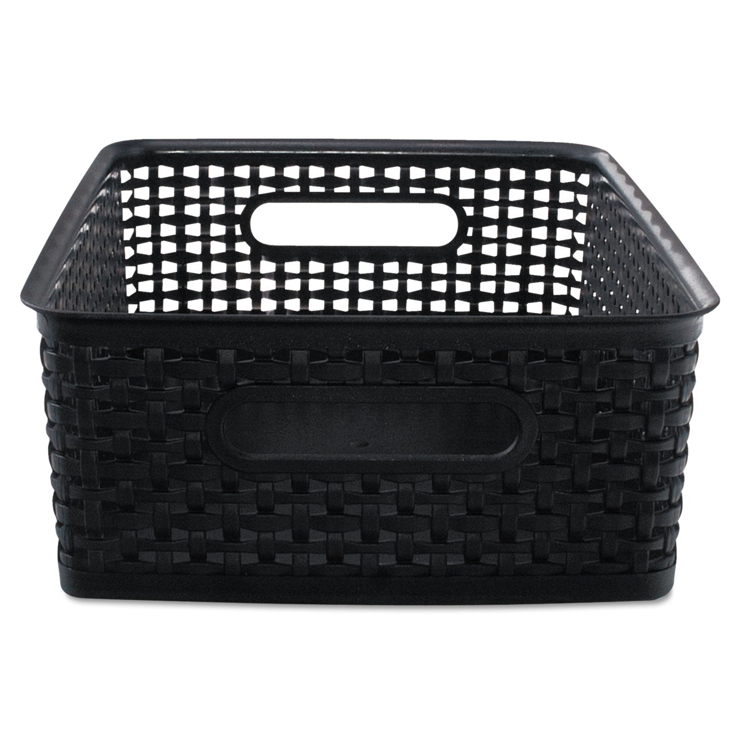 Advantus Weave Bins, 14.25 X 10.25 X 4.75, Black, 2/pack