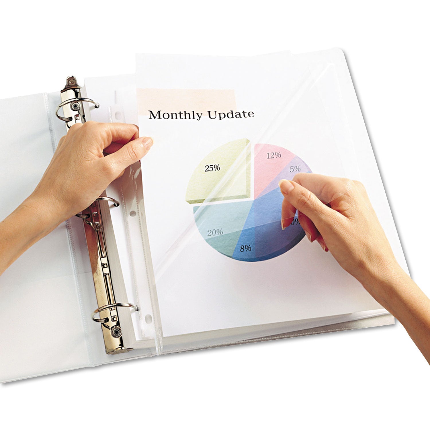 Avery® Quick Top And Side Loading Sheet Protectors, Letter, Diamond Clear, 50/box