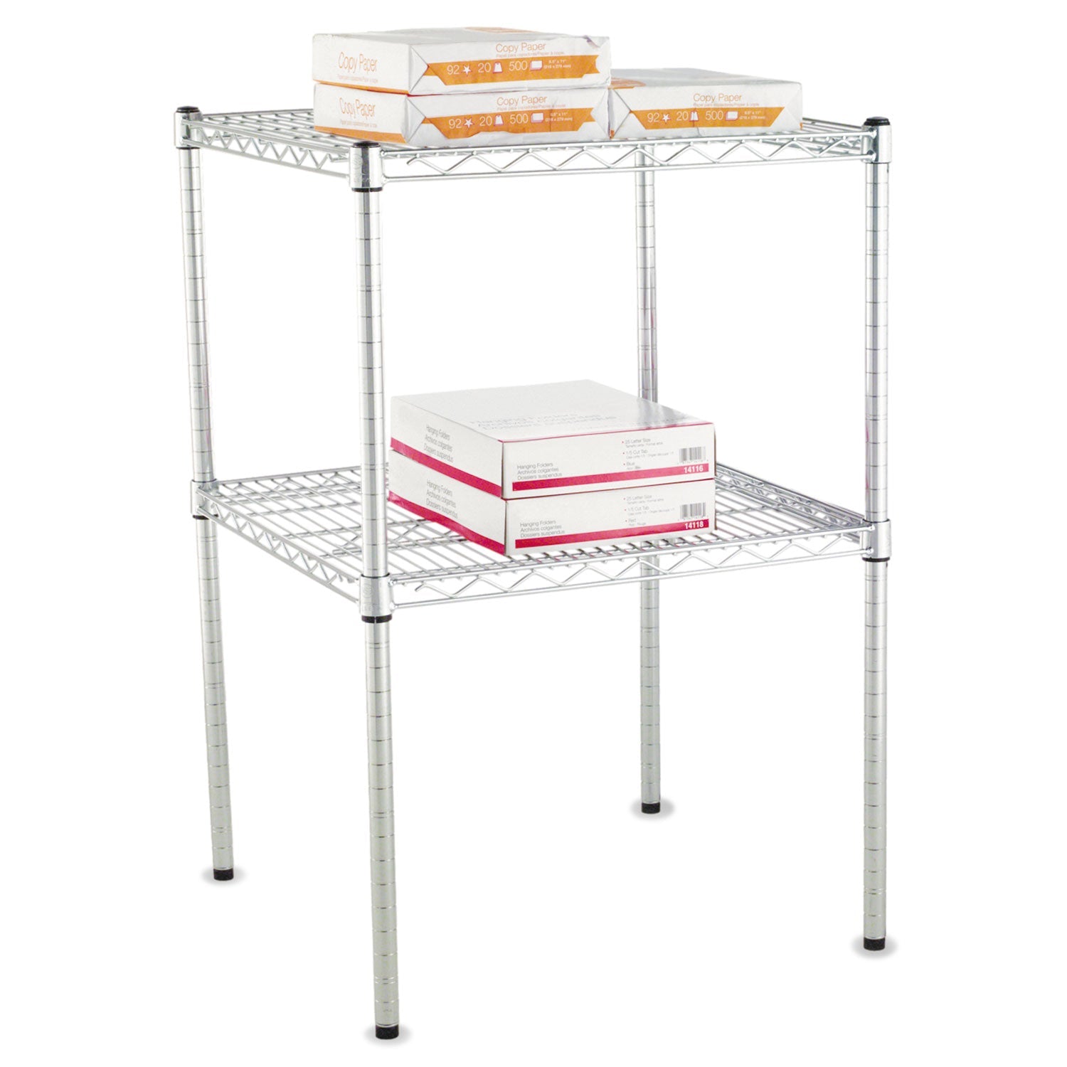 Alera® Stackable Posts For Wire Shelving, 36 "high, Black, 4/pack