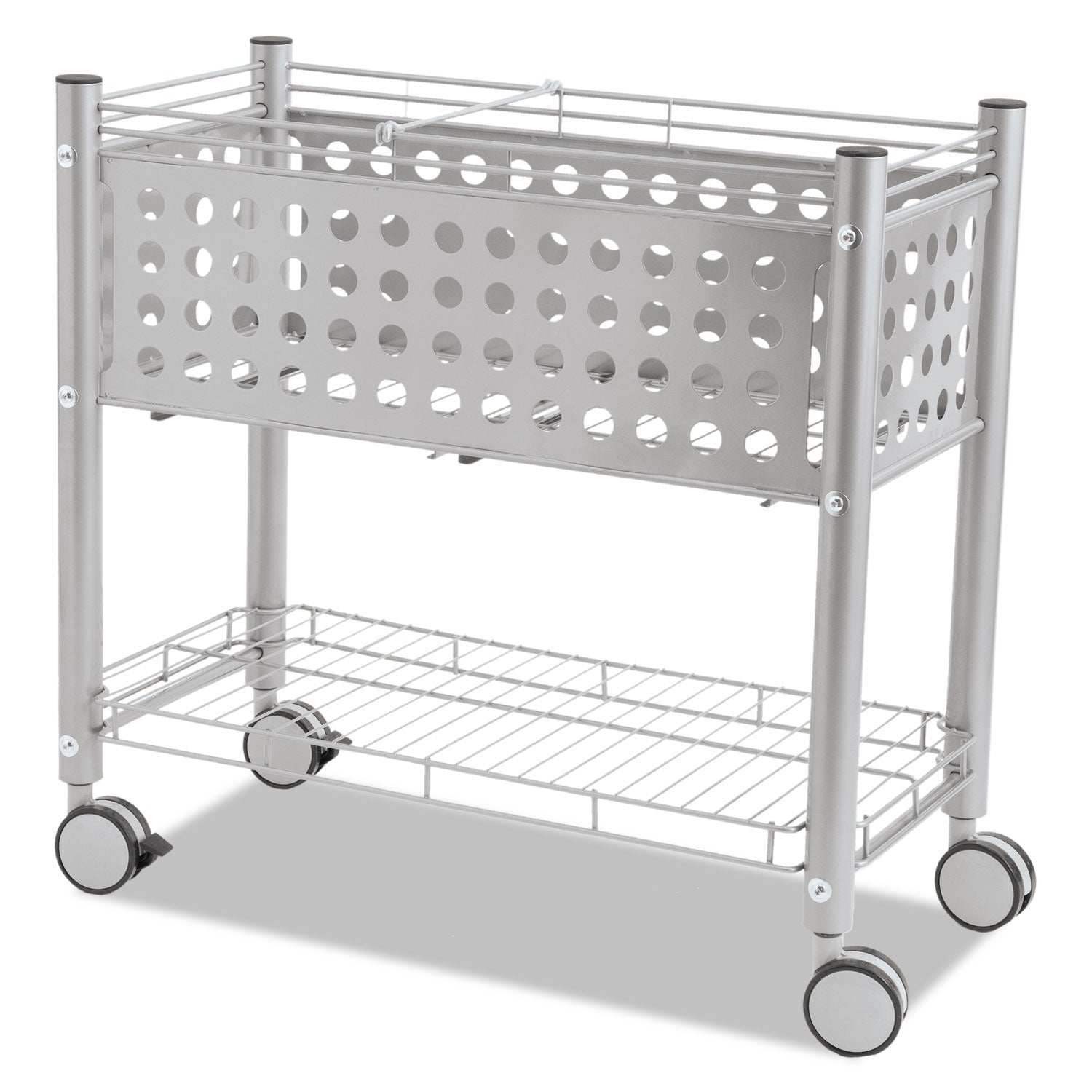 File Cart with Open Top | Metal, Gray