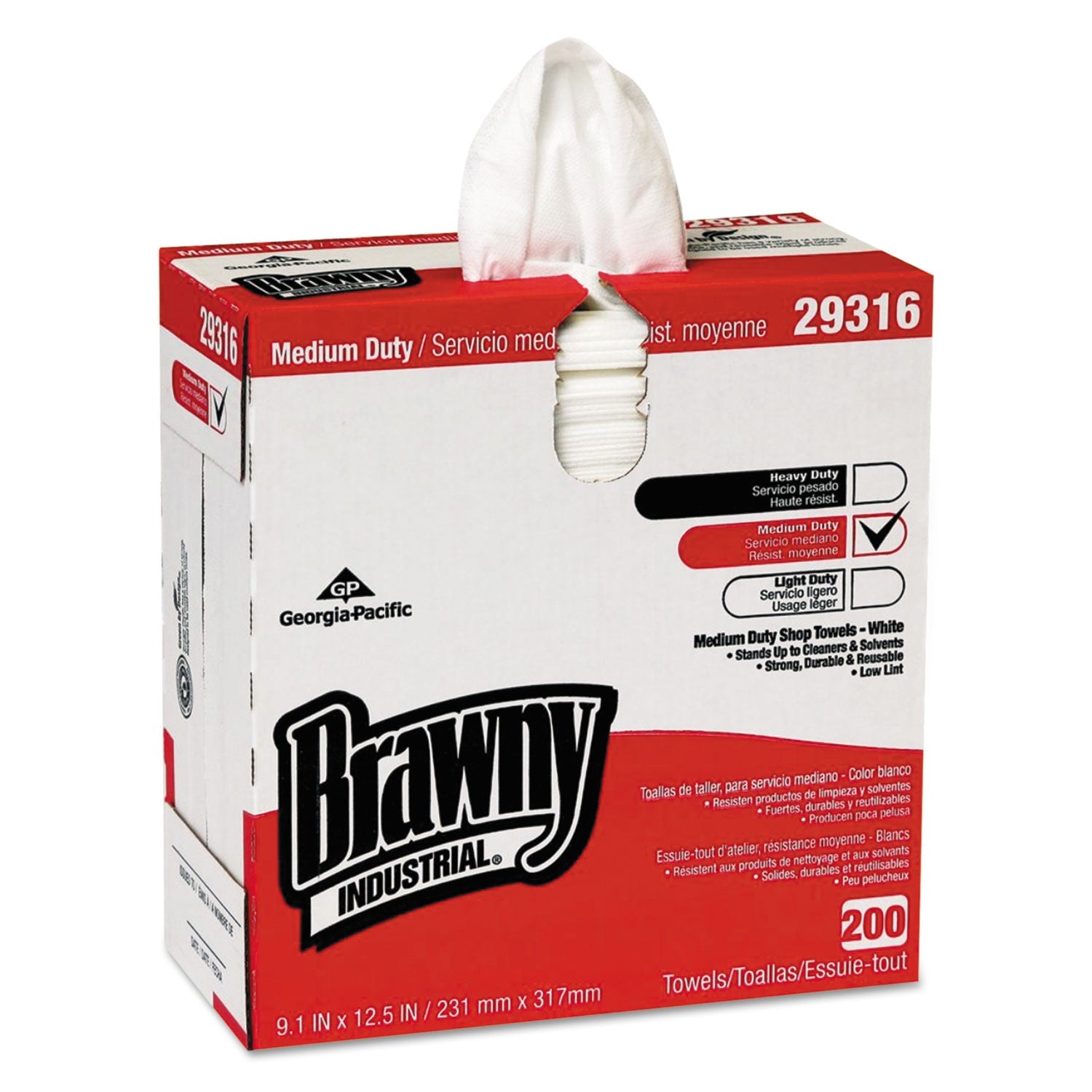 Disposable Shop Towel | Brawny | 200/Box