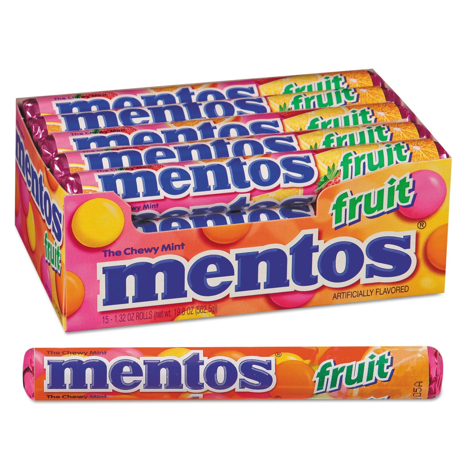 Chewy Mints | Mixed Fruit, 15 Rolls/Box