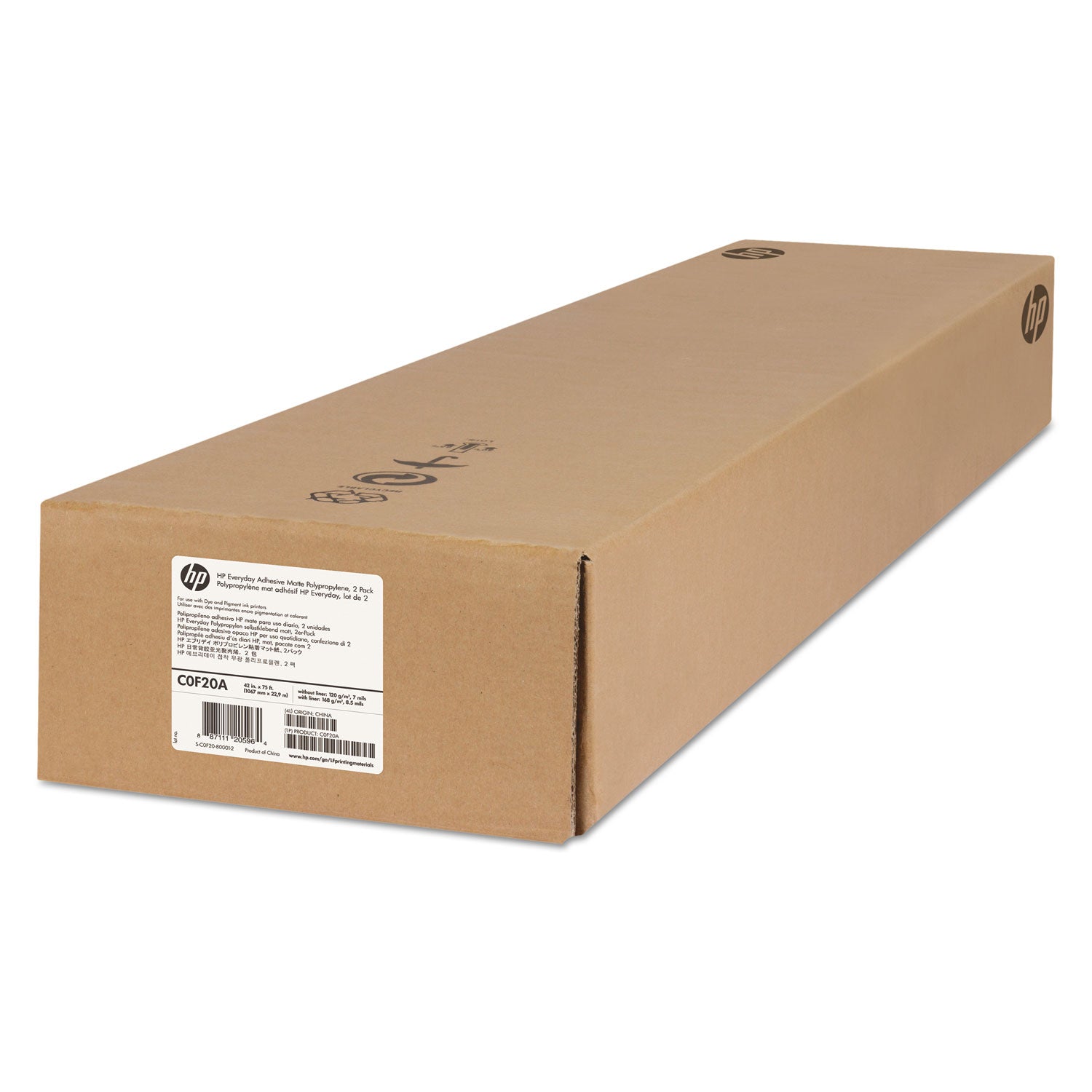 Matte Polypropylene Roll | HP 42" Adhesive