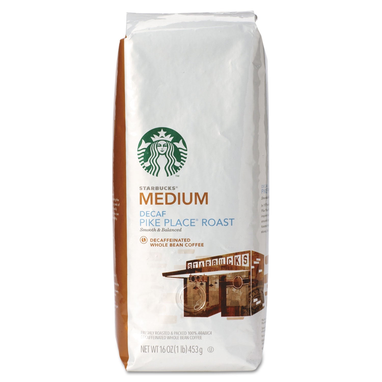 Starbucks® Whole Bean Coffee, Decaf Pike Place Roast, 1 Lb Bag