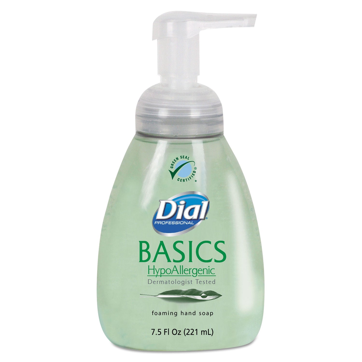 Dial® Professional Basics Hypoallergenic Foaming Hand Wash, Honeysuckle Scent, 7.5 oz, 8/Carton