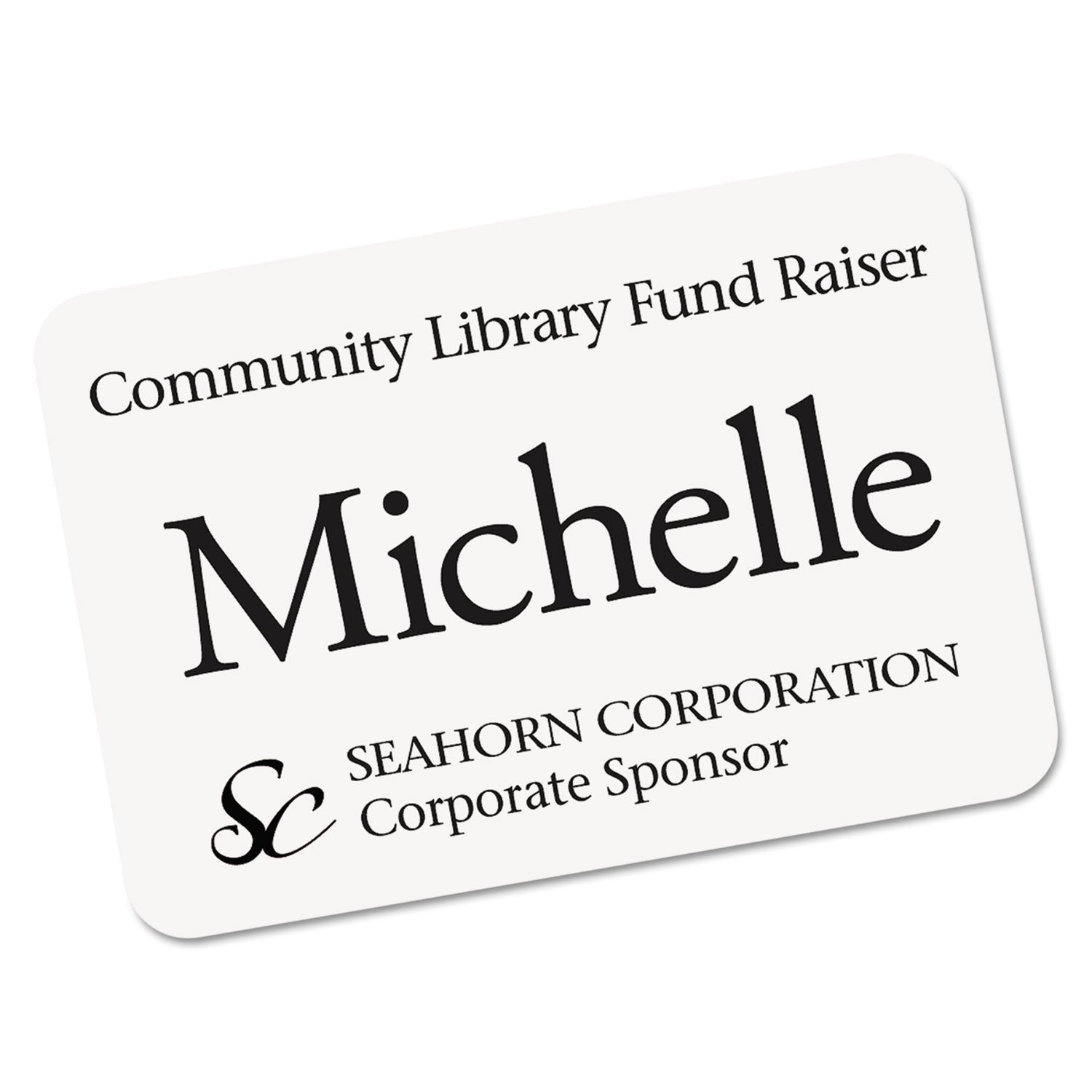 Avery® Ecofriendly Adhesive Name Badge Labels, 3.38 X 2.33, White, 80/pack