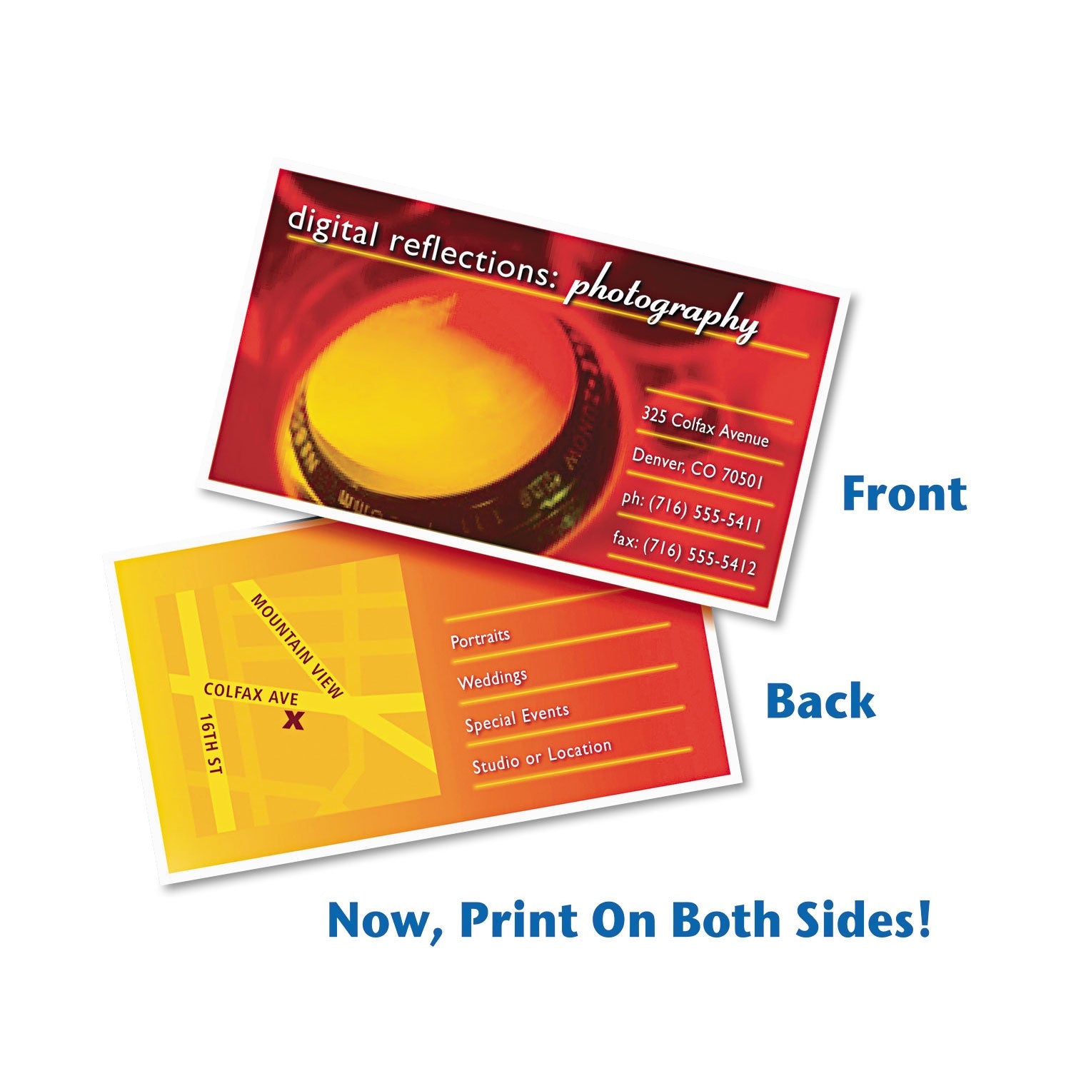 Avery® True Print Clean Edge Business Cards, Inkjet, 2 X 3.5, White, 200 Cards, 10 Cards/sheet, 20 Sheets/pack