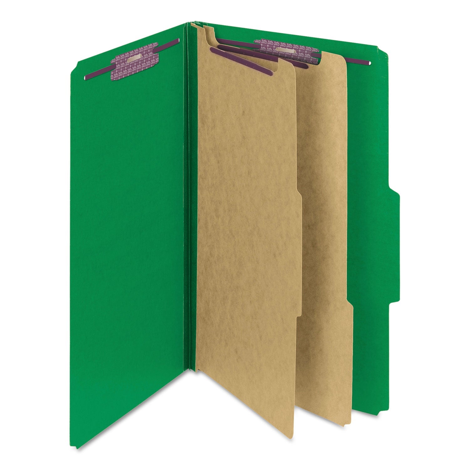 Classification Folders | Smead Six-Section Green