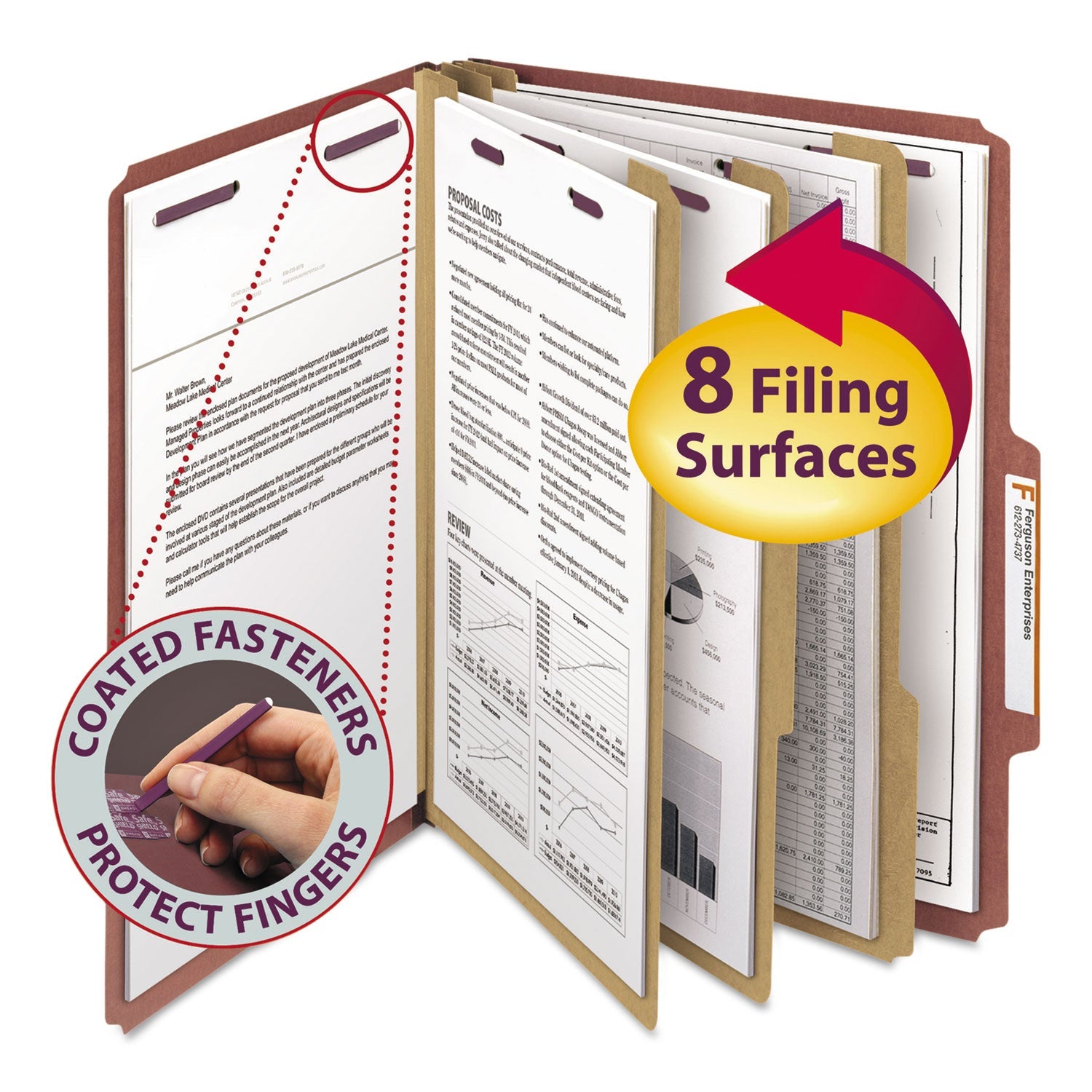 Classification Folders | Smead Pressboard Red 10/Box