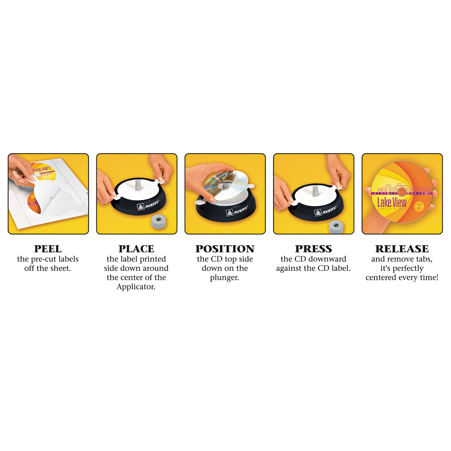 Avery® Inkjet Full-Face Cd Labels, Matte White, 40/pack