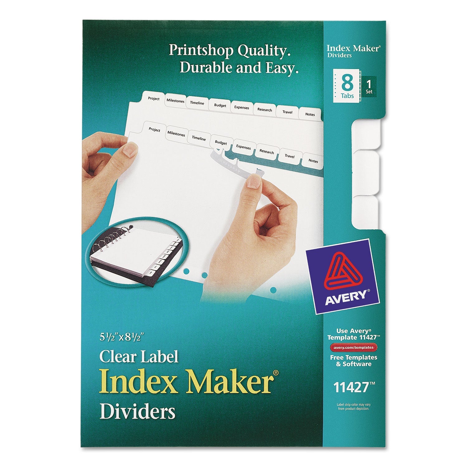 Clear Label Dividers | Mini 8-Tab | 1 Set