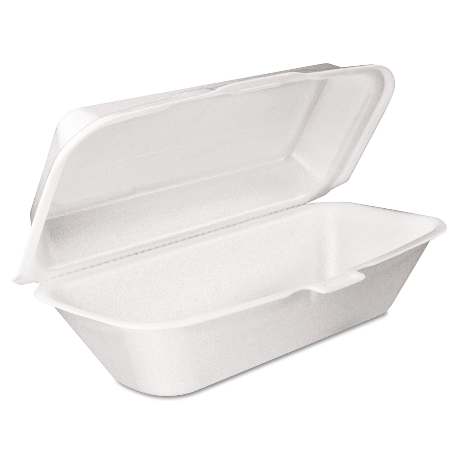 Dart® Foam Hinged Lid Container, Hoagie Container With Removable Lid, 5.3 X 9.8 X 3.3, White, 125/bag, 4 Bags/carton
