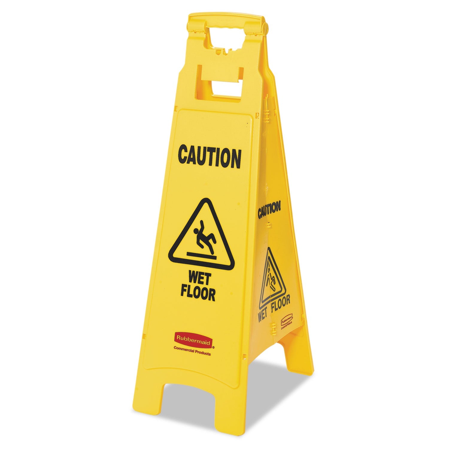 Caution Wet Floor Sign | 4-Sided, Yellow