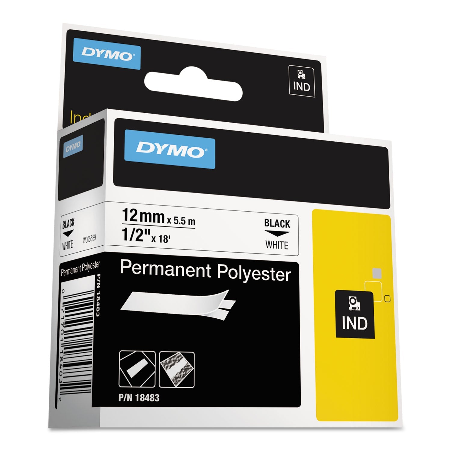 Permanent Poly Label Tape | DYMO® Rhino | 0.5"