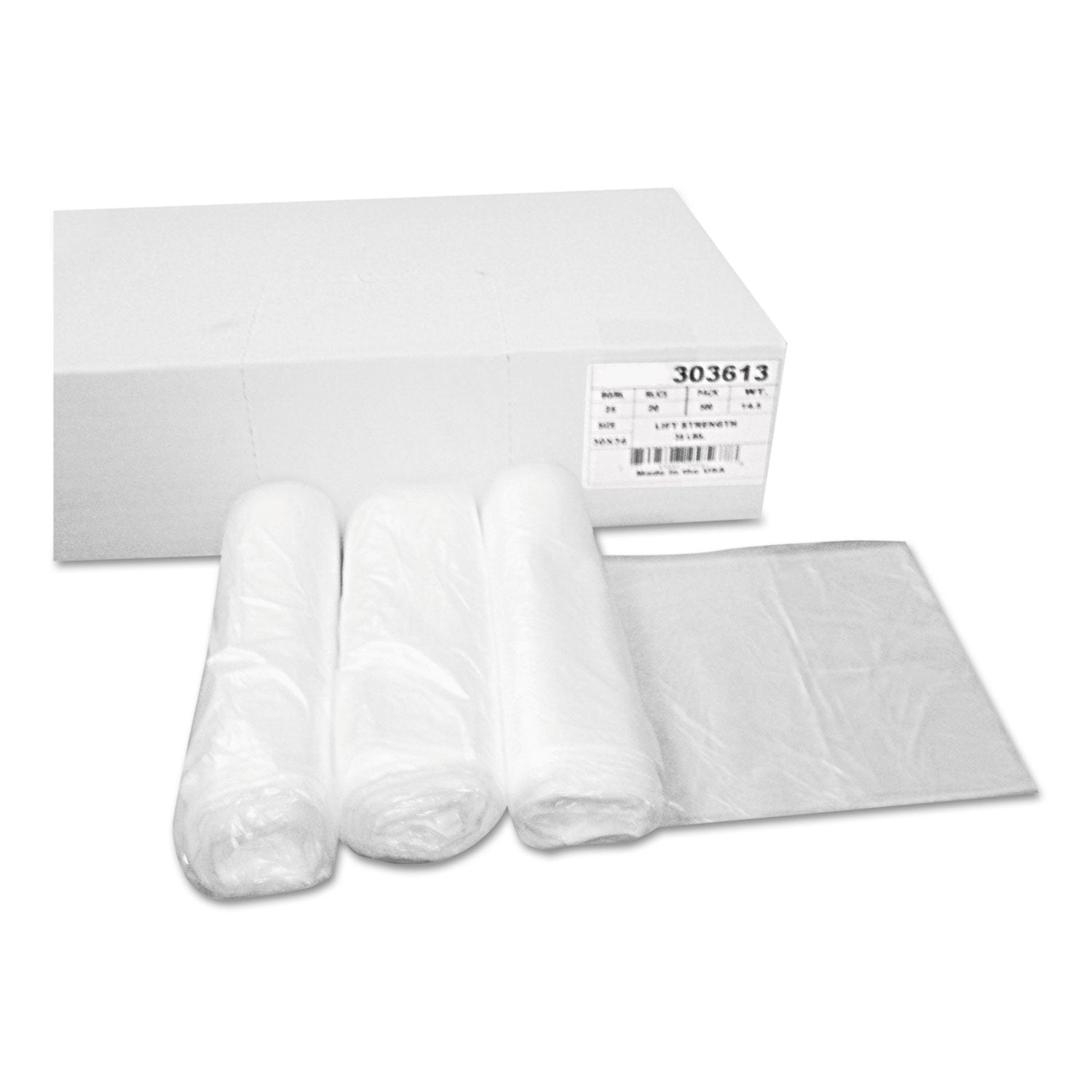 High-Density Can Liners | 30 gal, Natural, Roll