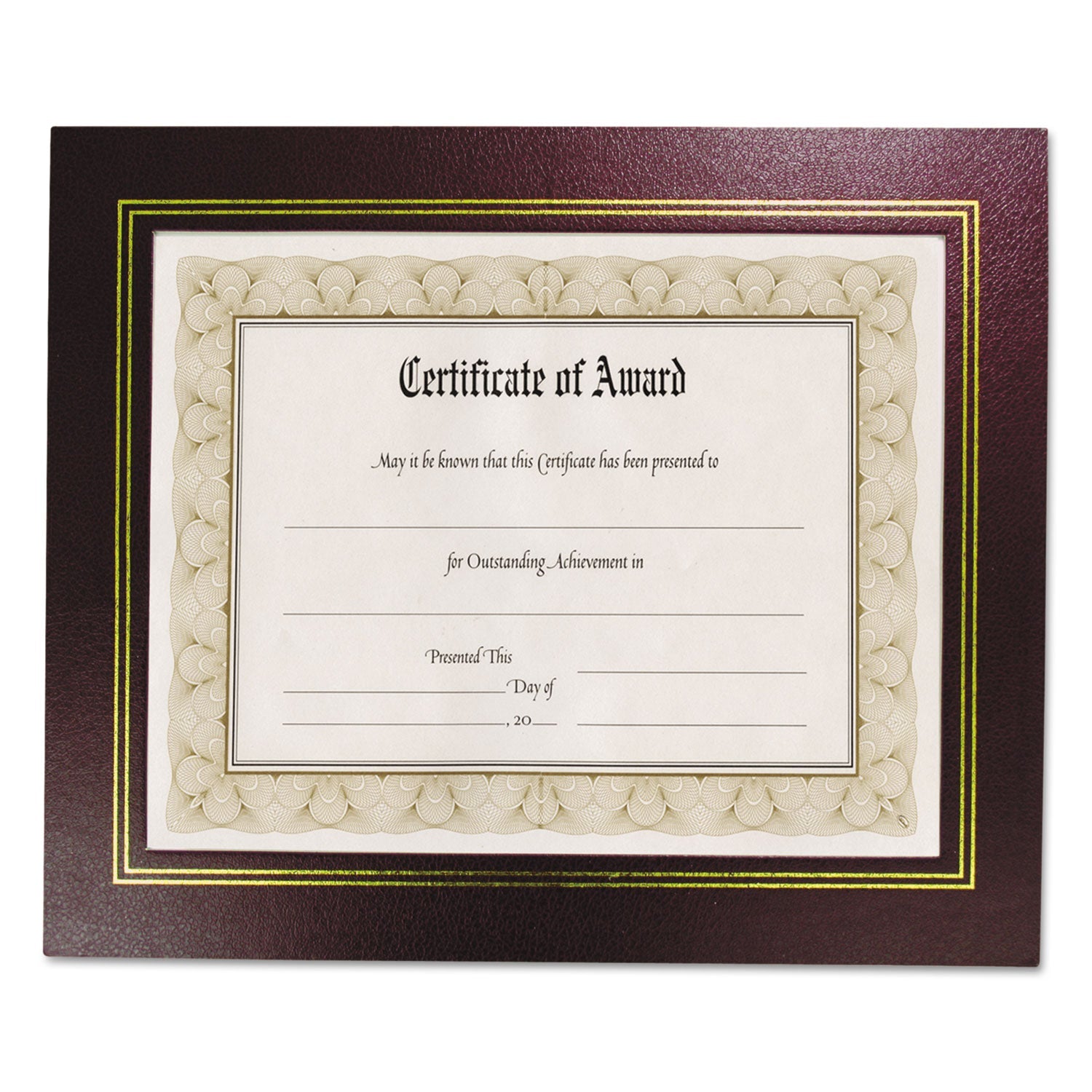 Leatherette Document Frame | 8.5x11, Burgundy, 2/Pk