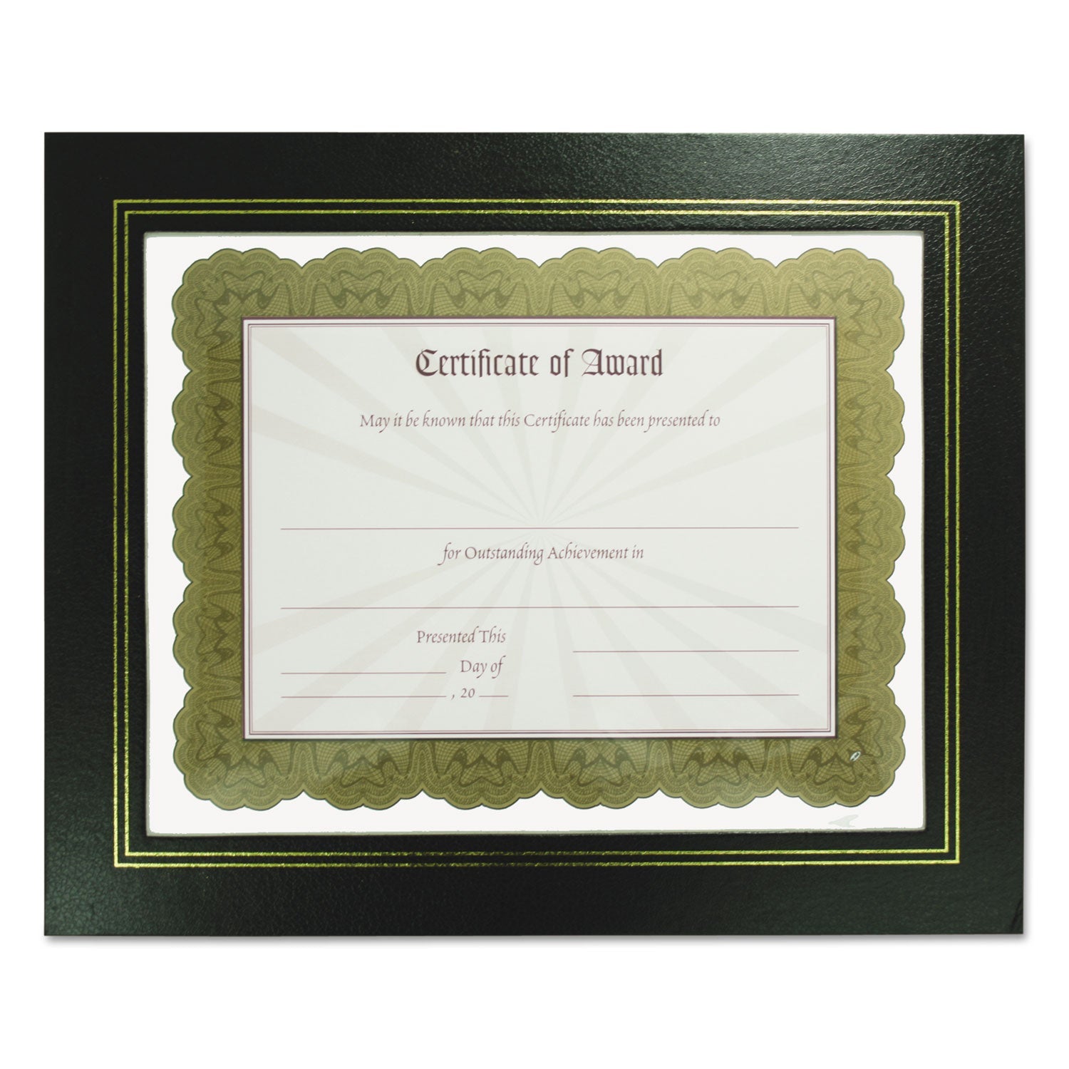 NuDell Leatherette Document Frame | 8.5x11 Black