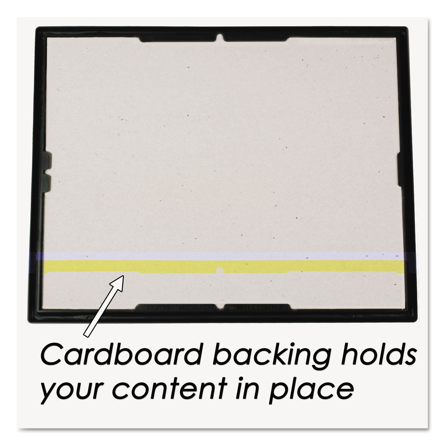 NuDell™ Ez Mount Document Frame With Trim Accent And Plastic Face, Plastic, 8.5 X 11 Insert, Black/gold