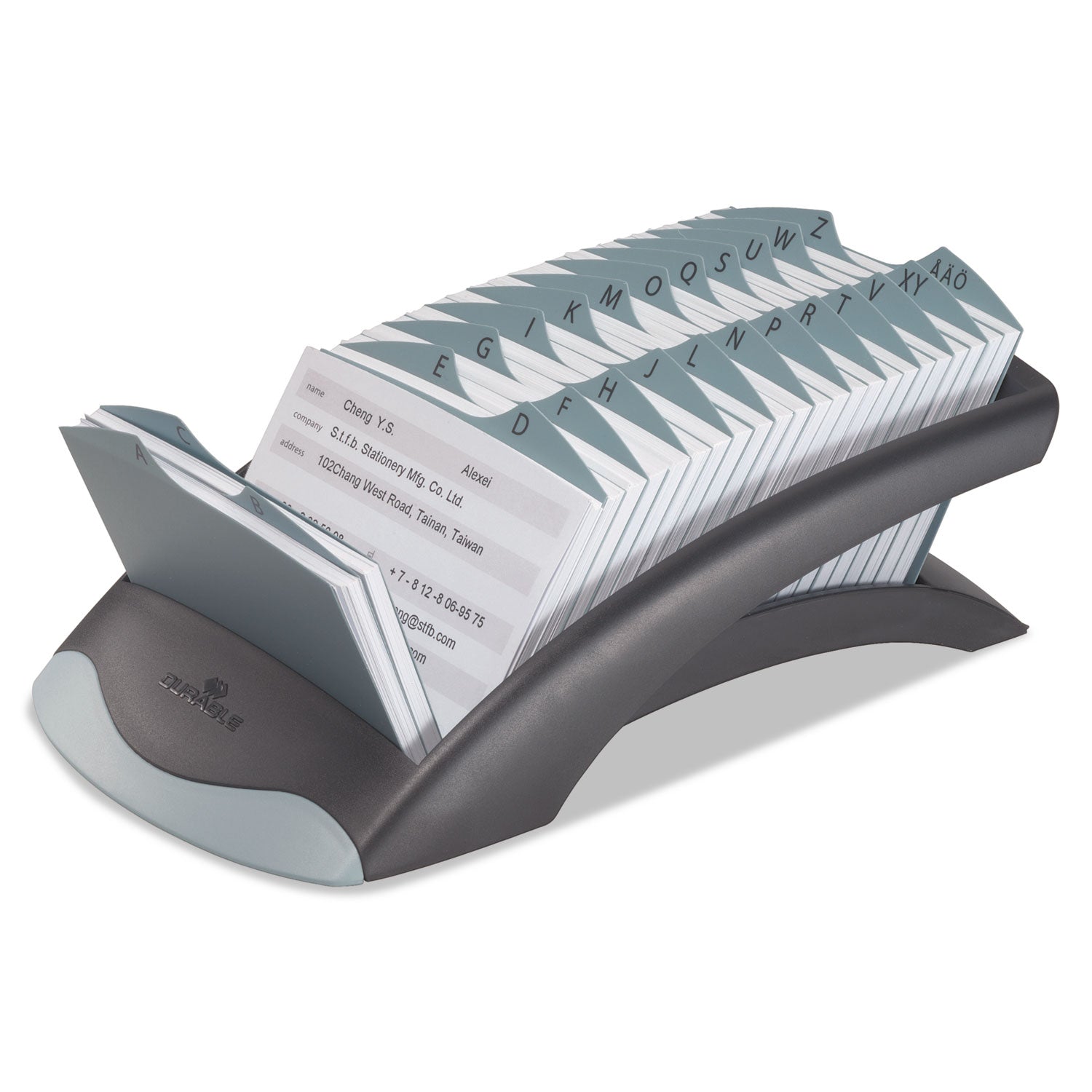 Durable Desk Address Card File | Holds 500