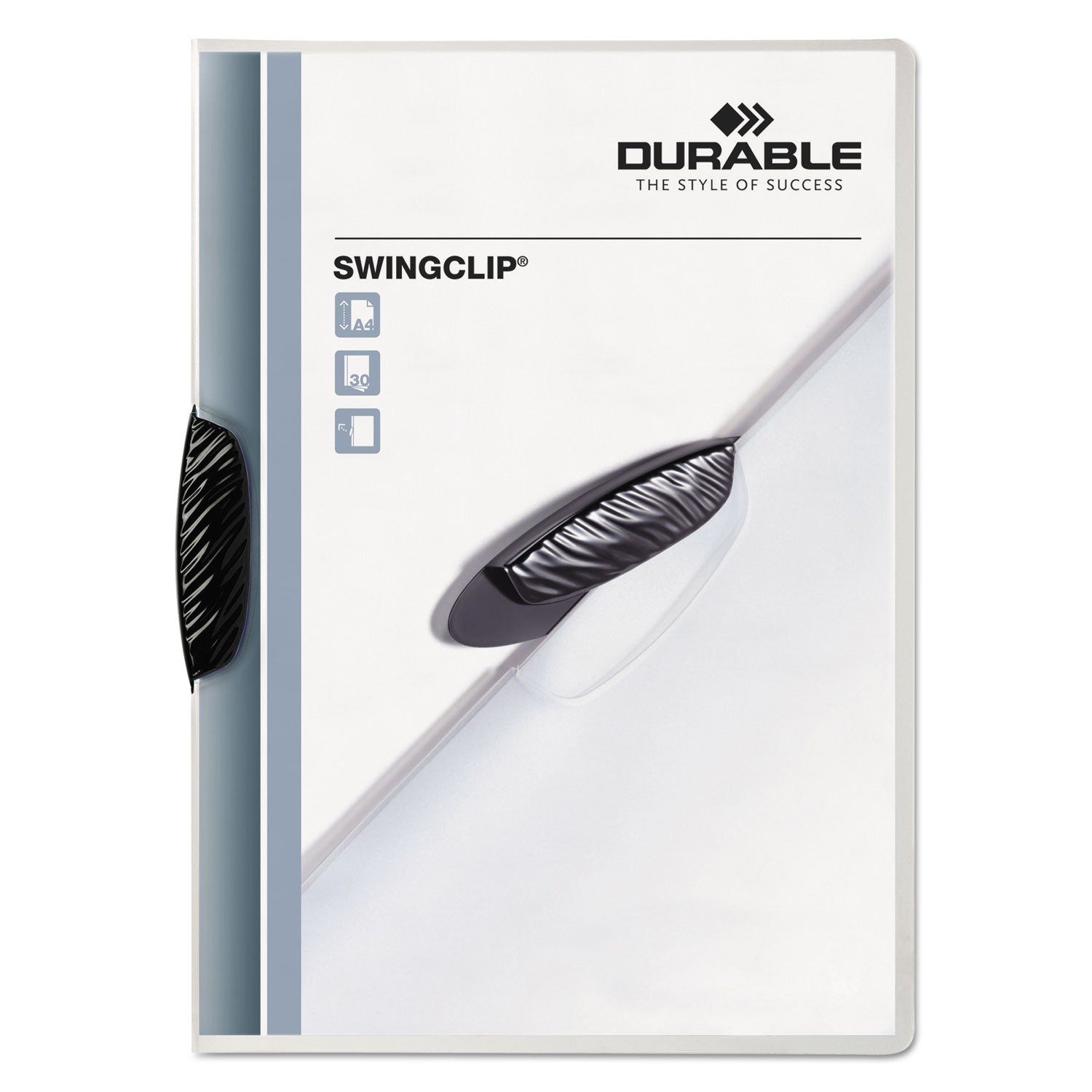 Swingclip Clear Report Cover | Black Clip, 25/Bx
