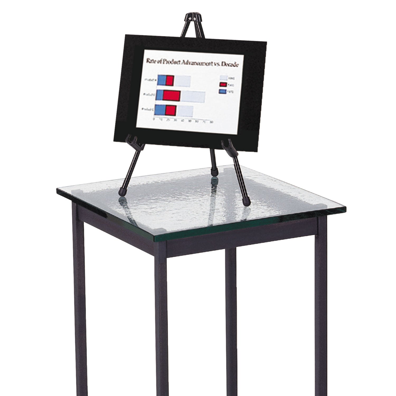 Quartet® Tabletop Instant Easel, 14" High, Steel, Black