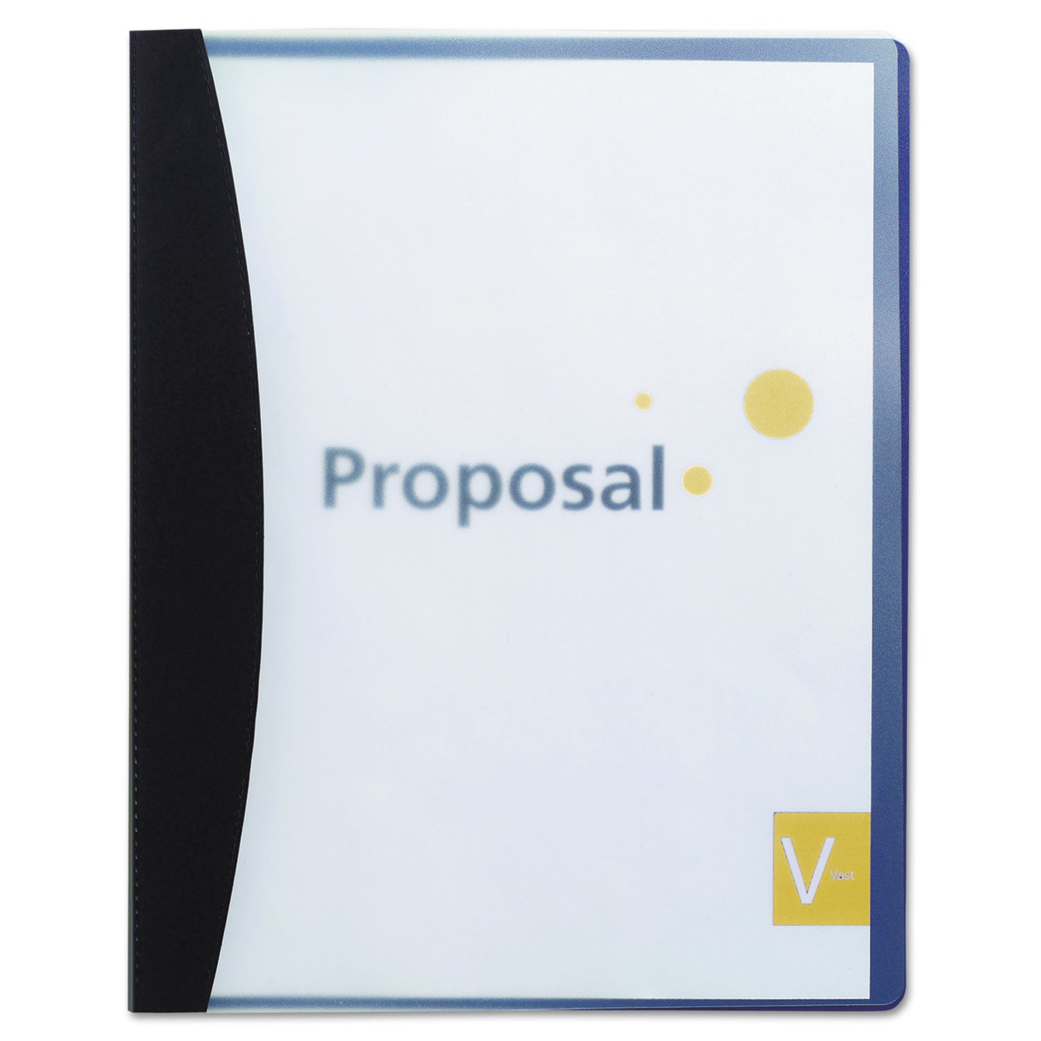 Report Cover With Hidden Swing Clip | Frosted/Black