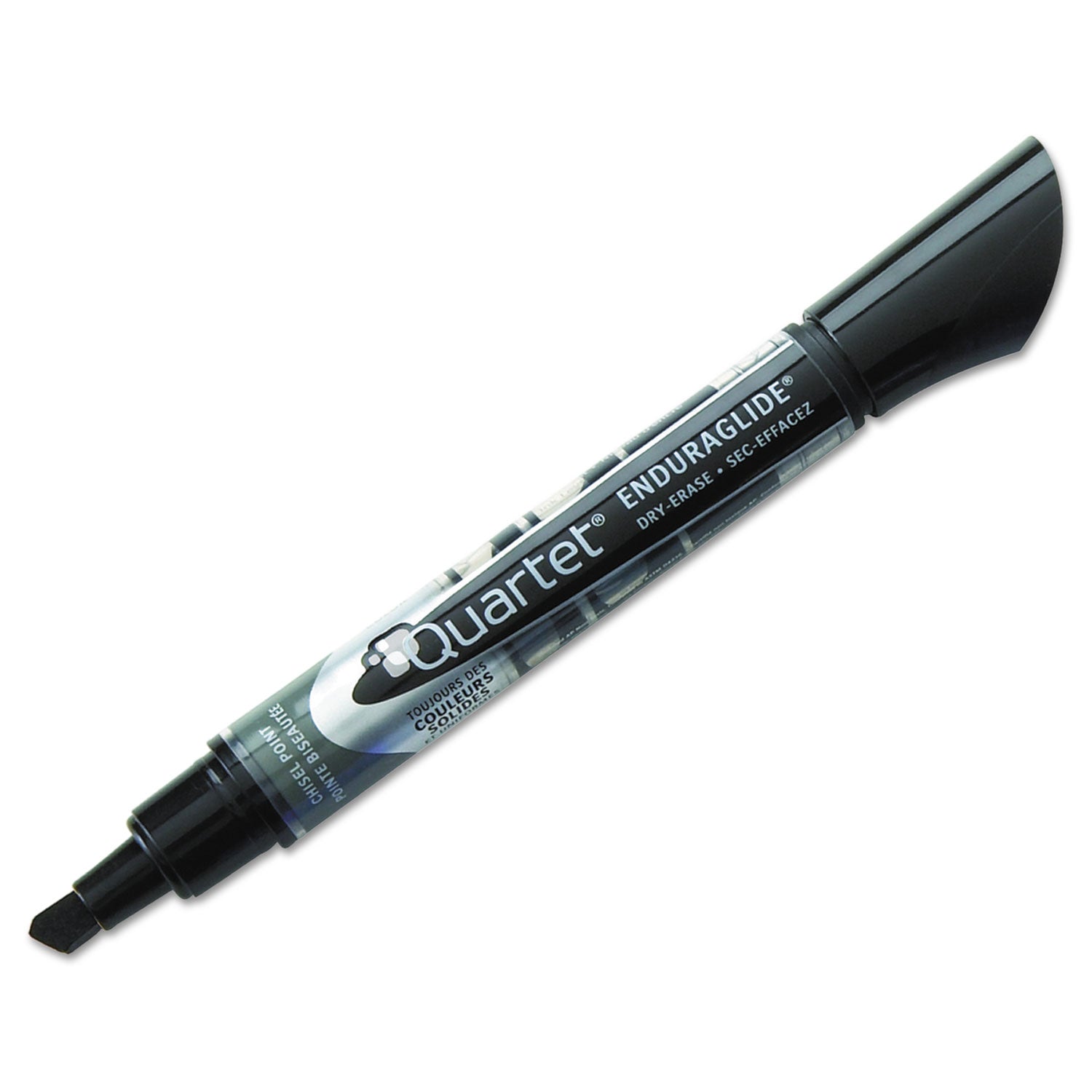 Quartet® Enduraglide Dry Erase Marker, Broad Chisel Tip, Black, Dozen