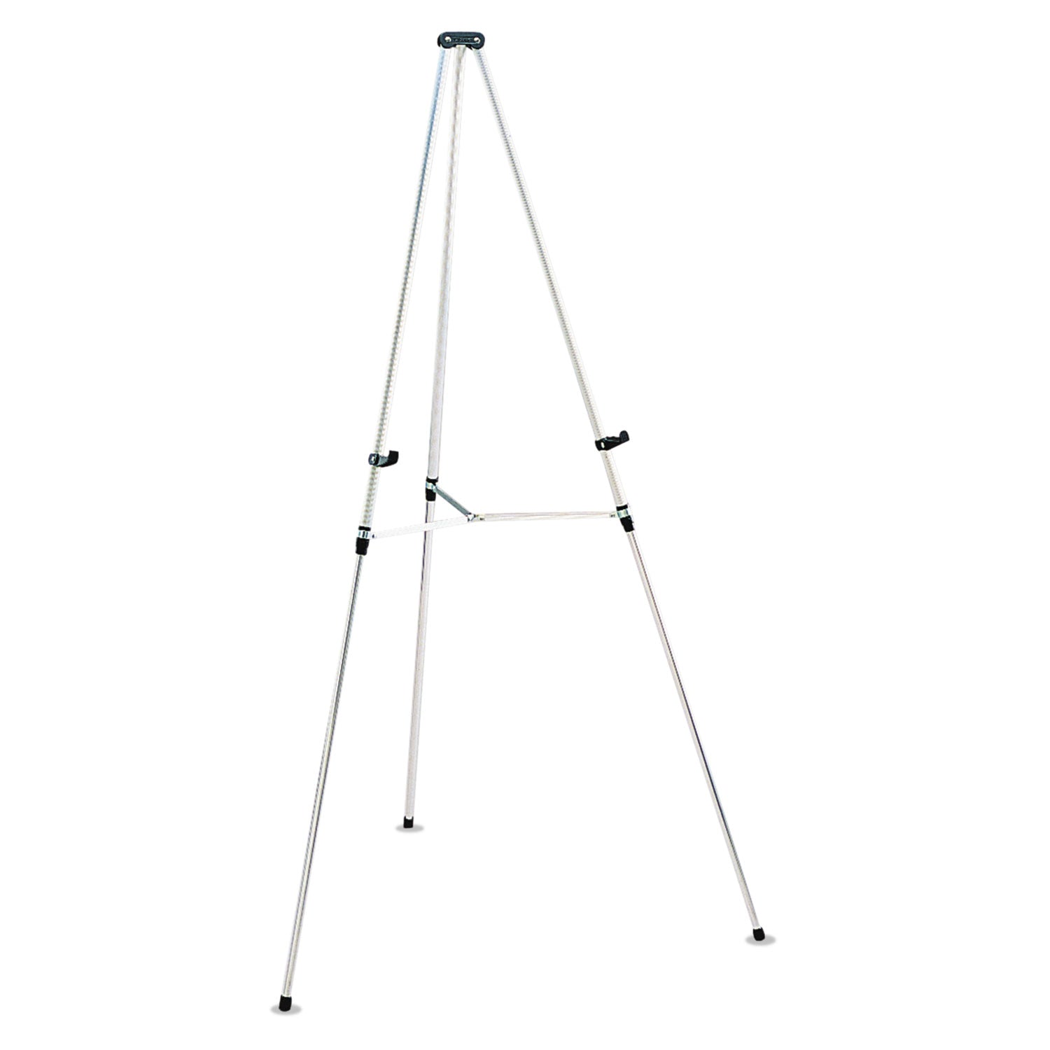 Quartet® Lightweight Telescoping Tripod Easel, 38" To 66" High, Aluminum, Silver