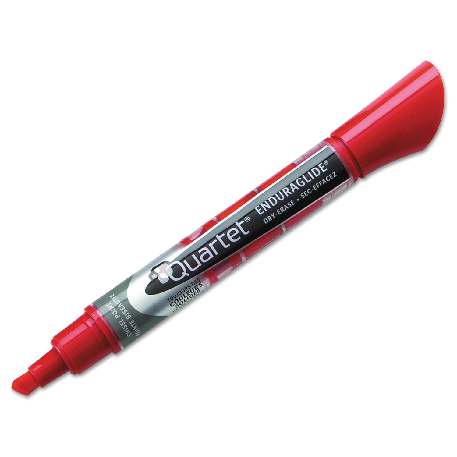 Quartet® Enduraglide Dry Erase Marker, Broad Chisel Tip, Red, Dozen