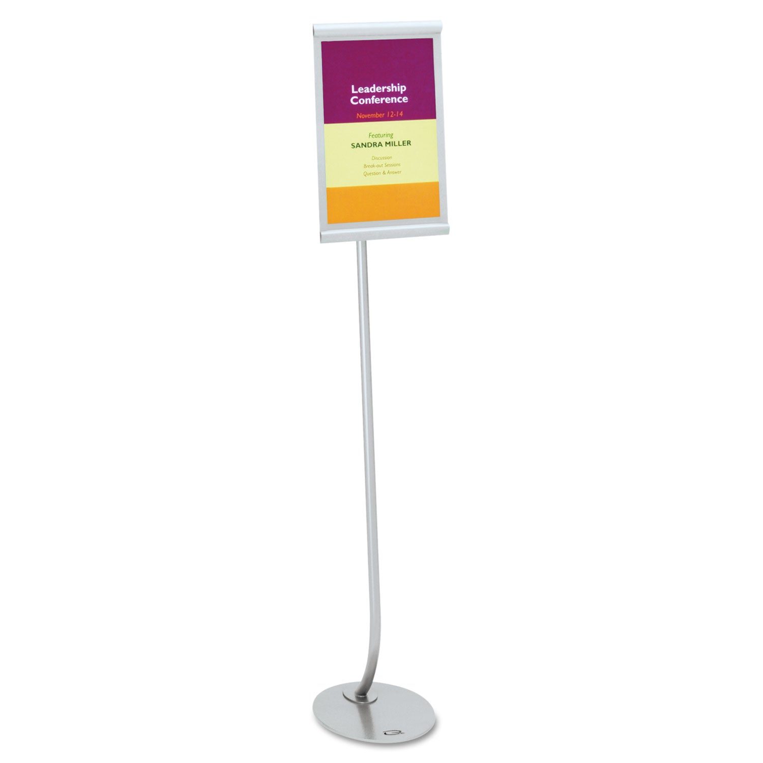 Quartet Designer Sign Stand | 11x17 Silver