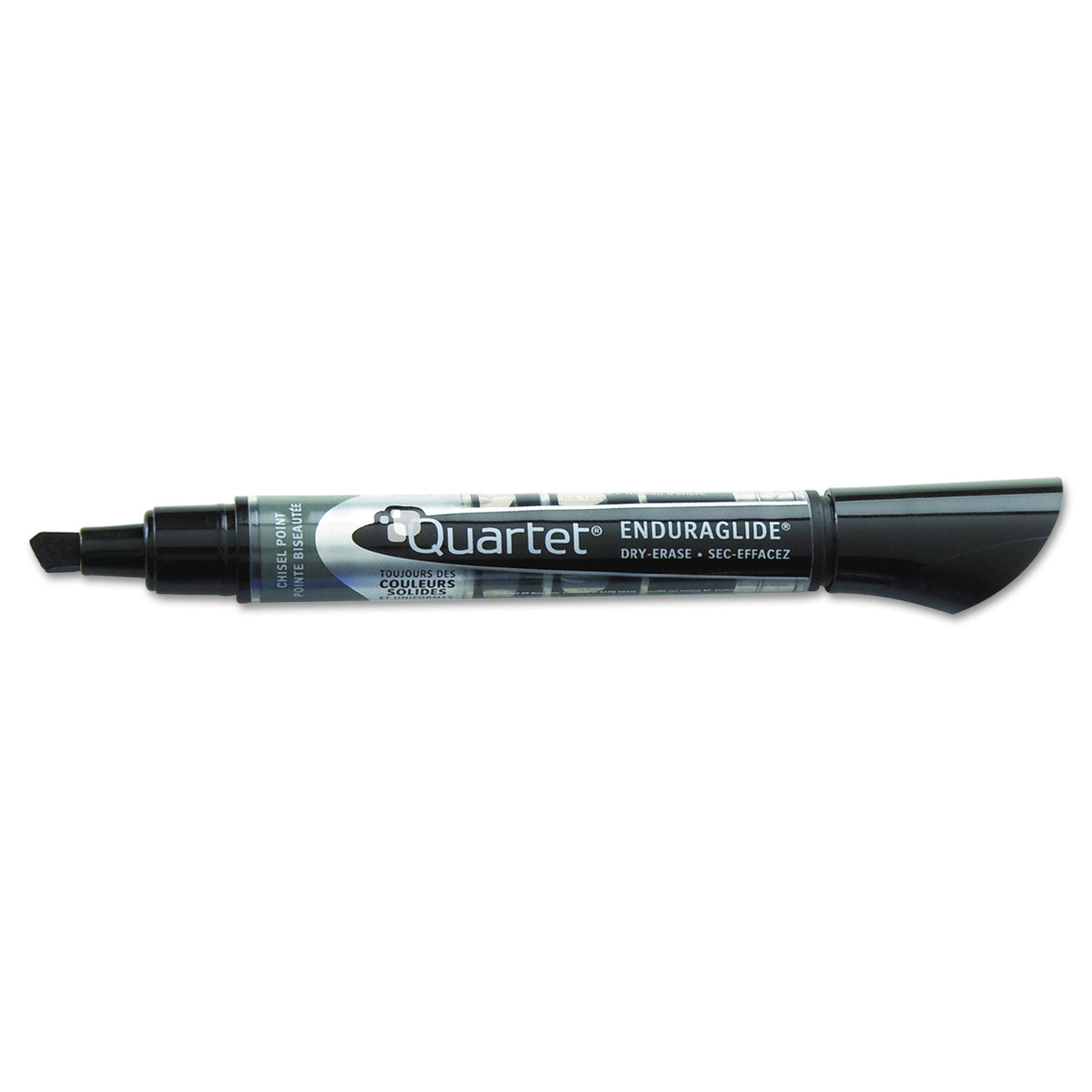 Quartet® Enduraglide Dry Erase Marker, Broad Chisel Tip, Black, Dozen