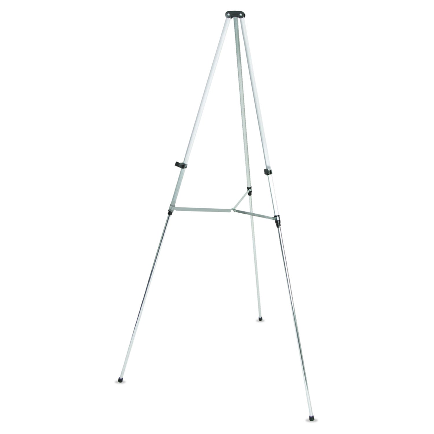 Quartet® Lightweight Telescoping Tripod Easel, 38" To 66" High, Aluminum, Silver