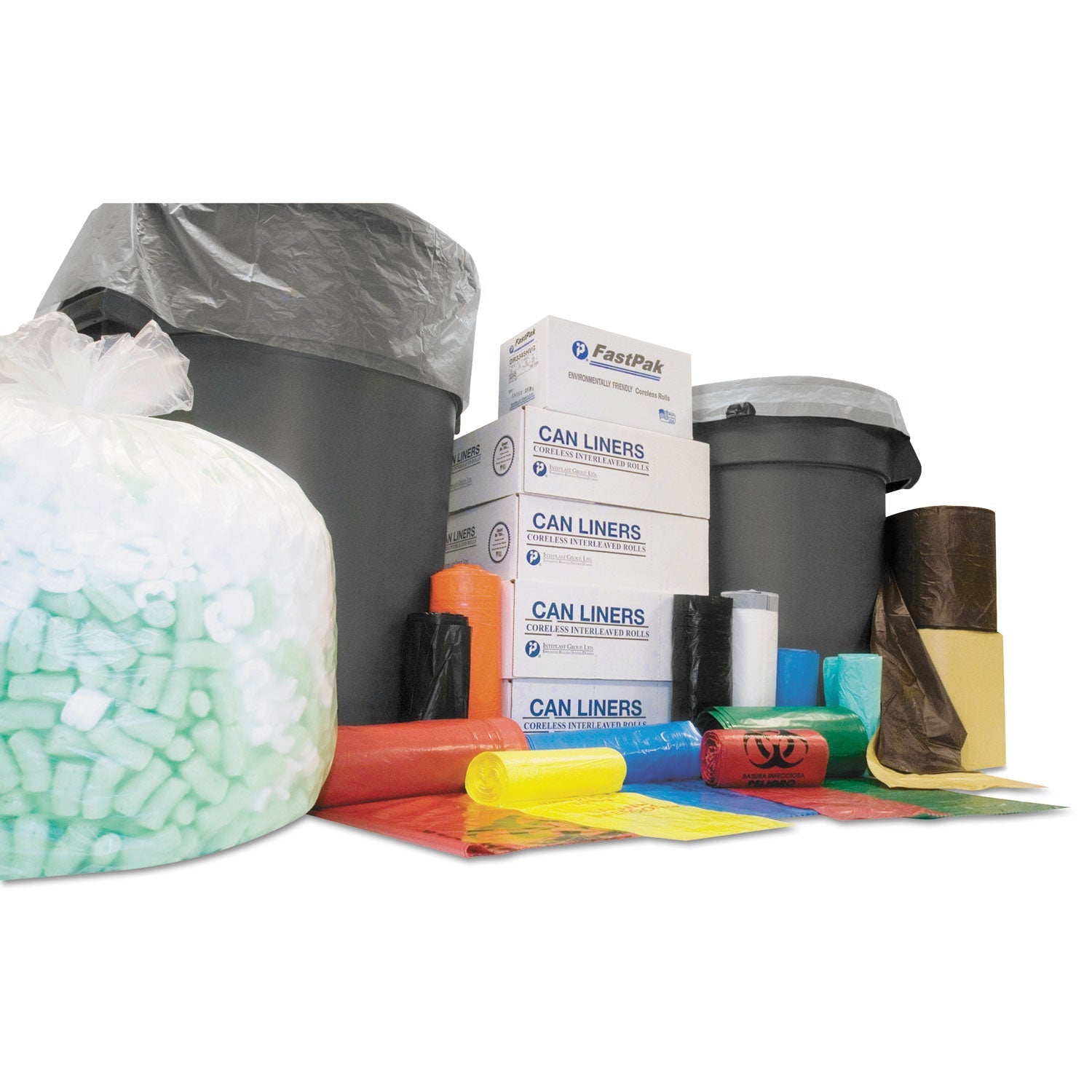 Low-Density Commercial Can Liners | 60 gal, Wht