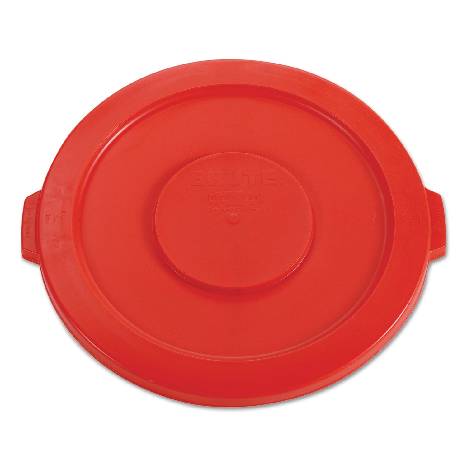 BRUTE Self-Draining Flat Top Lids | Red, 32 gal