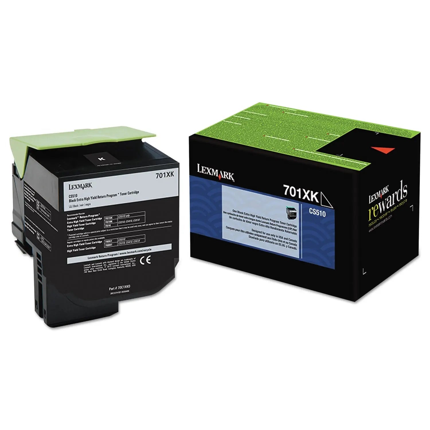 Lexmark™ 70c1xk0 Return Program Extra High-Yield Toner, 8,000 Page-Yield, Black