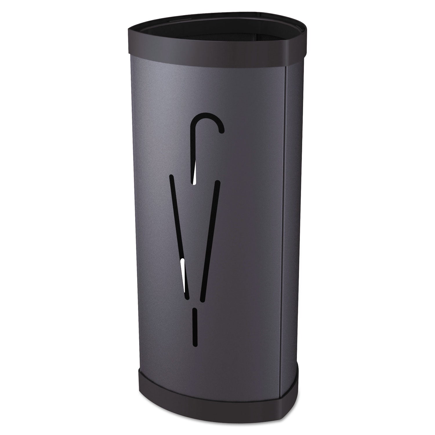 Alba™ Triangular Umbrella Stand, Steel/Plastic, 10.25w x 10.25d x 23.67h, Black