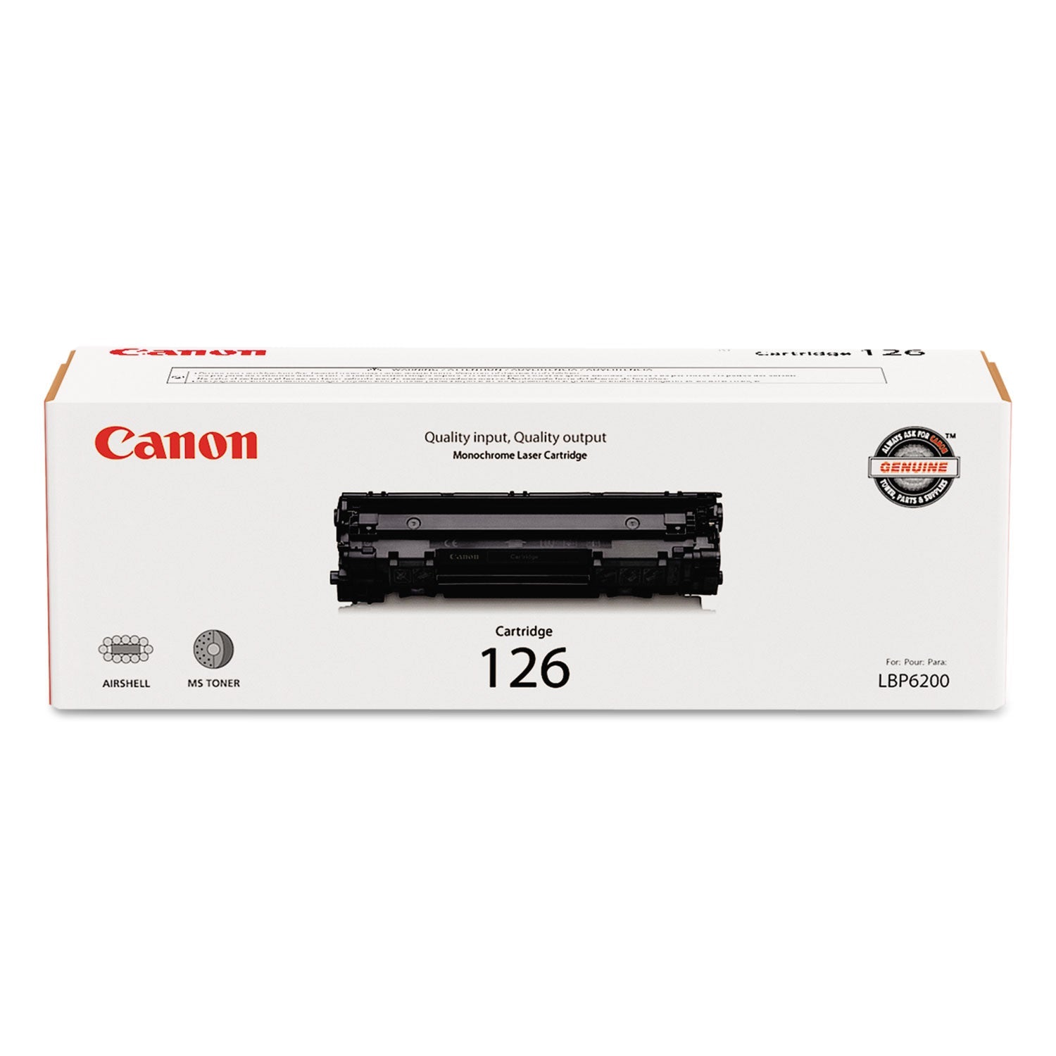 Canon® 3483b001 (126) Toner, 2,100 Page-Yield, Black