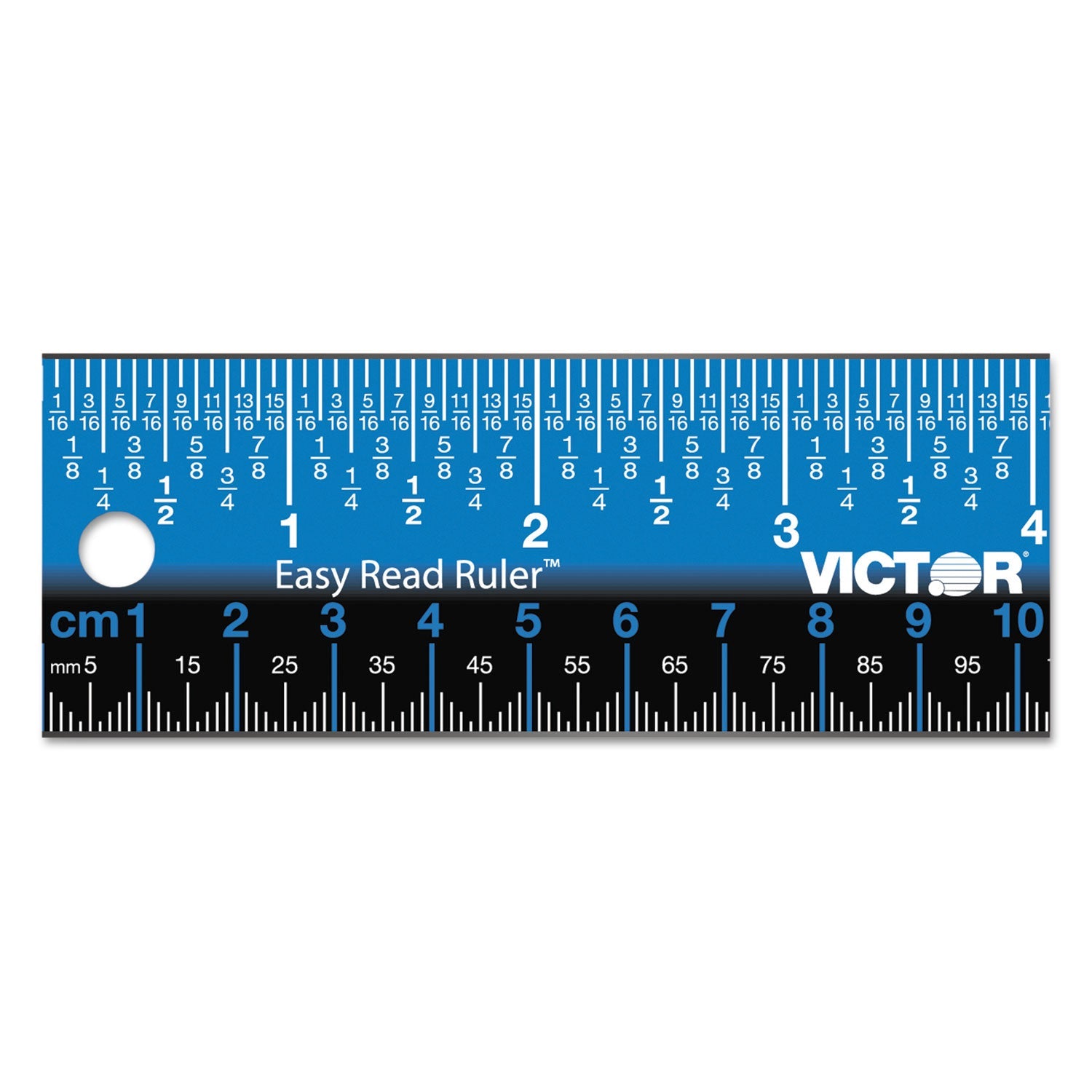 Easy Read Stainless Steel Ruler | 12", Blue, Victor®
