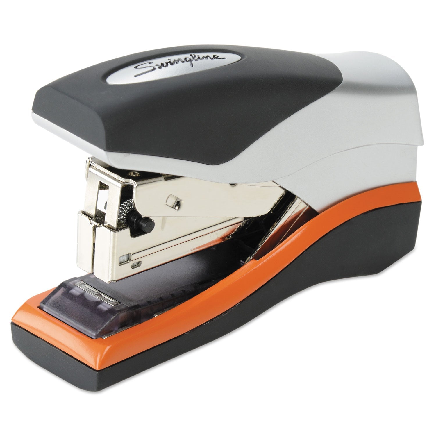 Swingline® Optima 40 Compact Stapler, 40-Sheet Capacity, Black/silver/orange