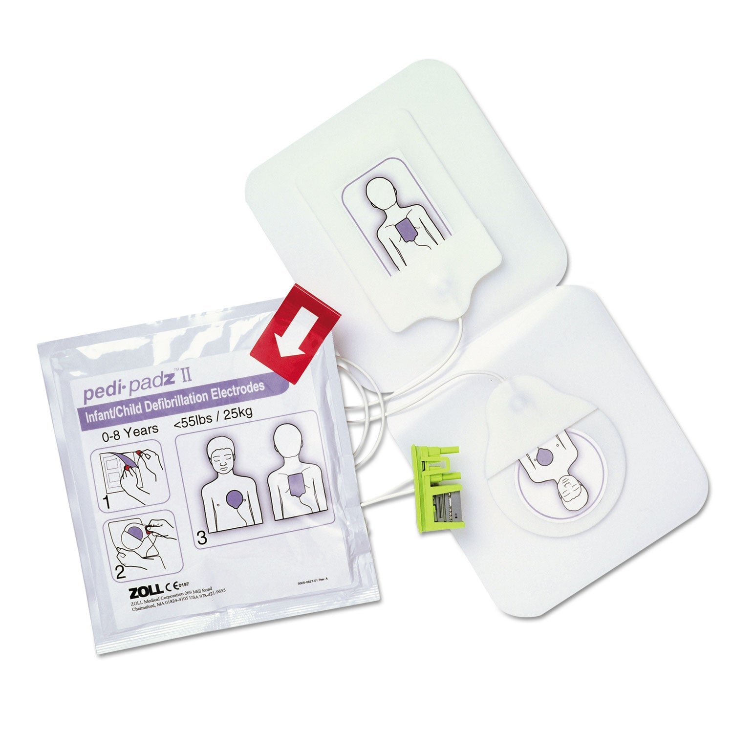 ZOLL® Pedi-Padz Ii Defibrillator Pads, Children Up To 8 Years Old, 2-Year Shelf Life
