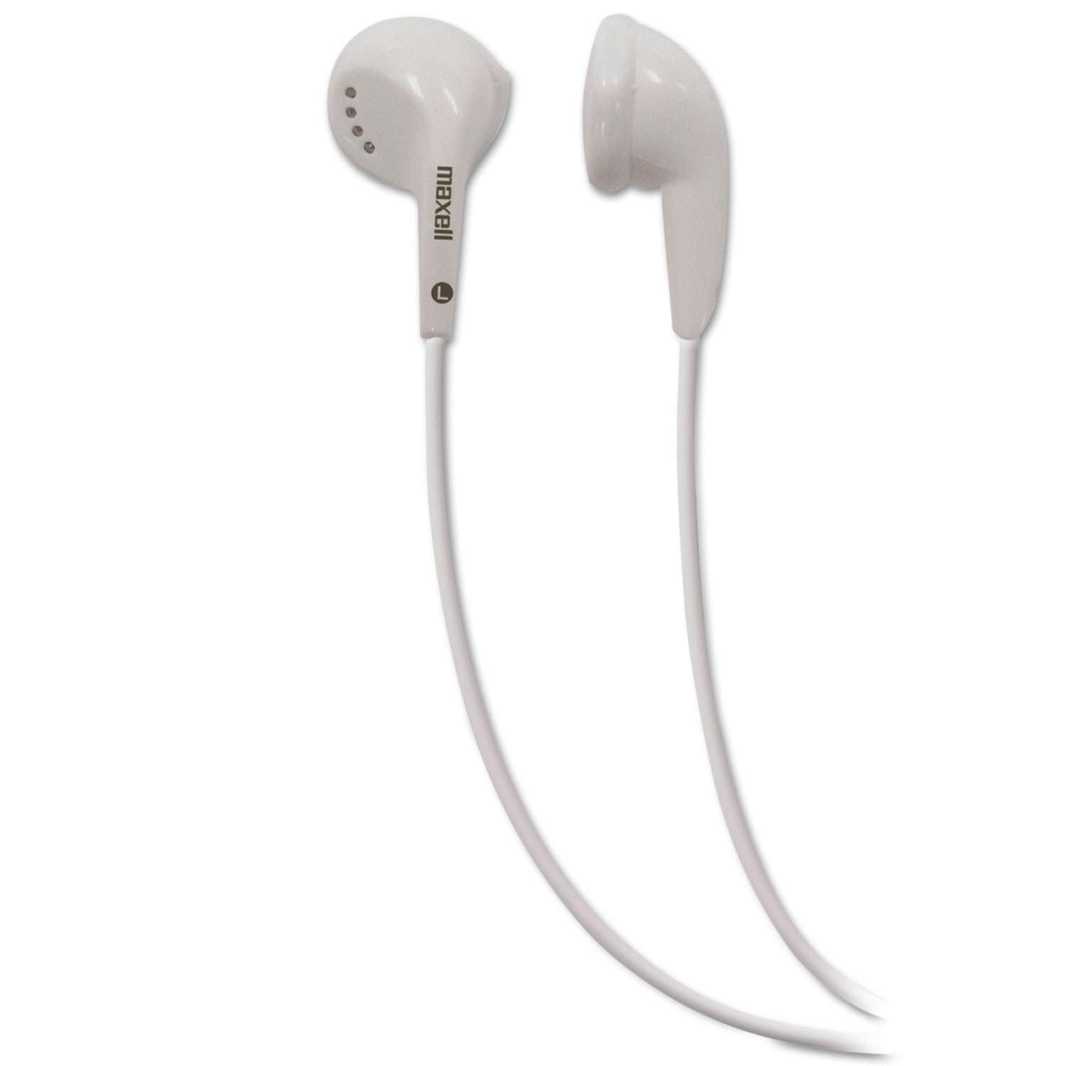 Maxell® EB-95 Stereo Earbuds, 4 ft Cord, White