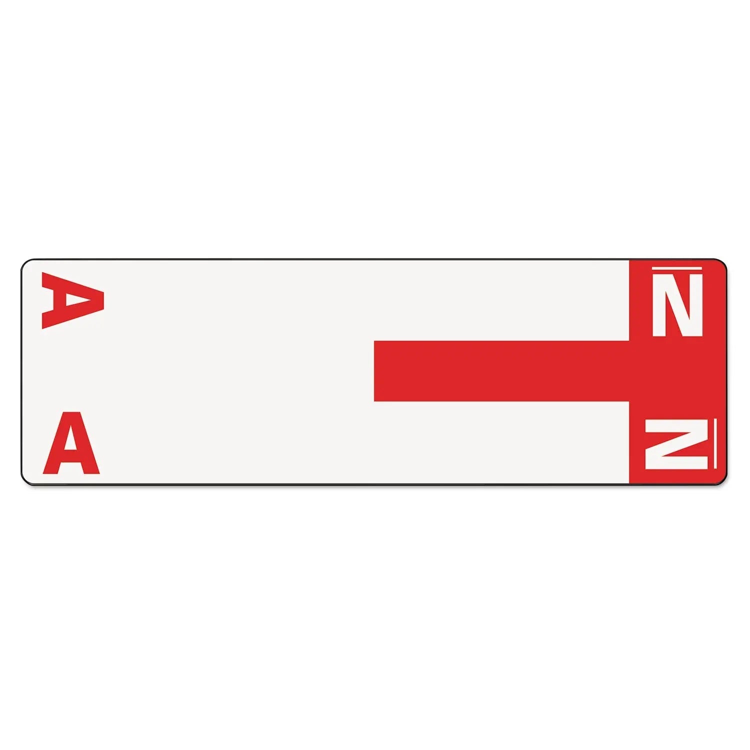 Smead Alphaz Color-Coded First Letter Combo Alpha Labels, A/n, 1.16 X 3.63, Red/white, 5/sheet, 20 Sheets/pack