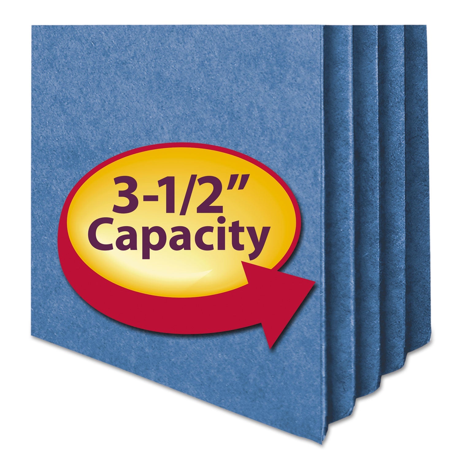 Smead Colored File Pockets, 3.5" Expansion, Legal Size, Blue