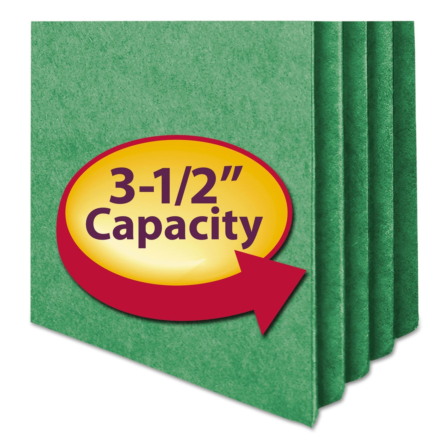 Smead Colored File Pockets, 3.5" Expansion, Letter Size, Green