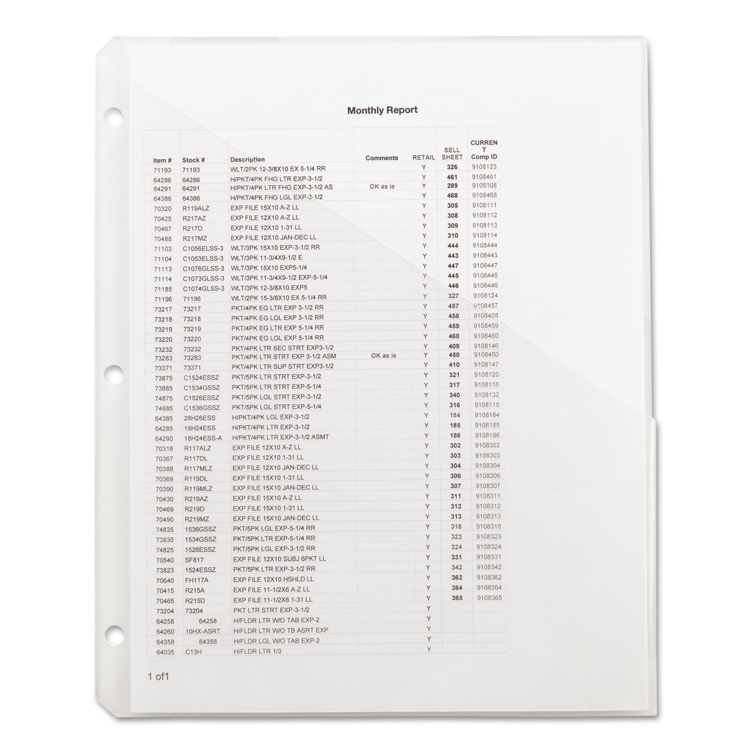 Smead Organized Up Poly Slash Jackets, 2-Sections, Letter Size, Clear, 5/pack