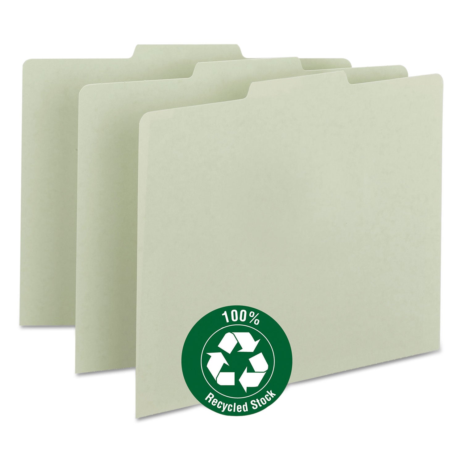 Recycled Blank Top Tab File Guides | Green, 100